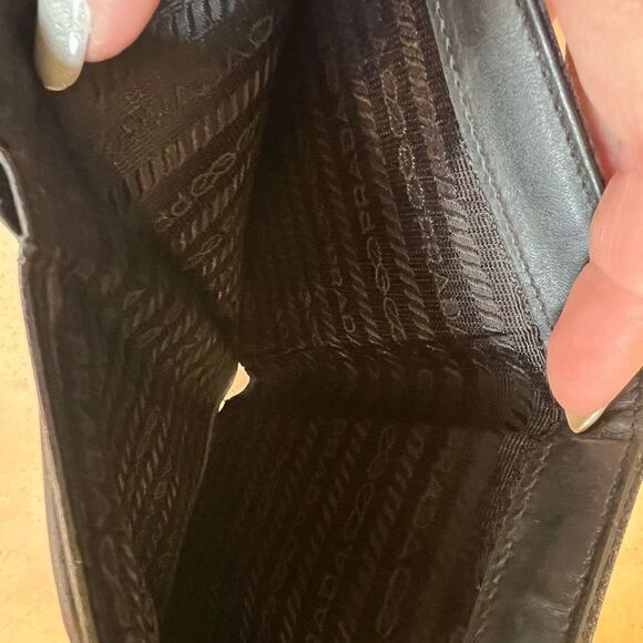 AUTH PRADA WALLET- bifold gray - Picture 8 of 10